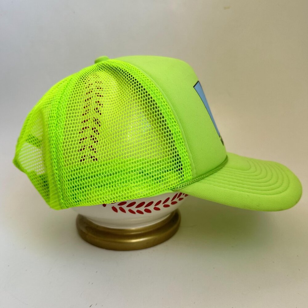 We Got This Trucker Hat Decky Mesh Adjustable Snapback Baseball Cap Neon Green - Picture 5 of 7